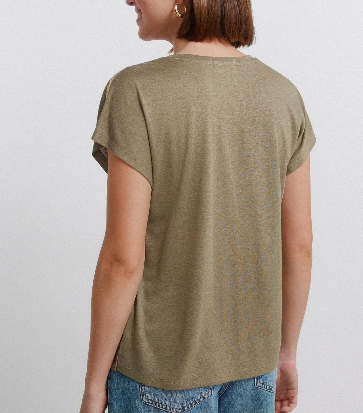 Springfield Batwing Sleeve T-Shirt Dark Khaki