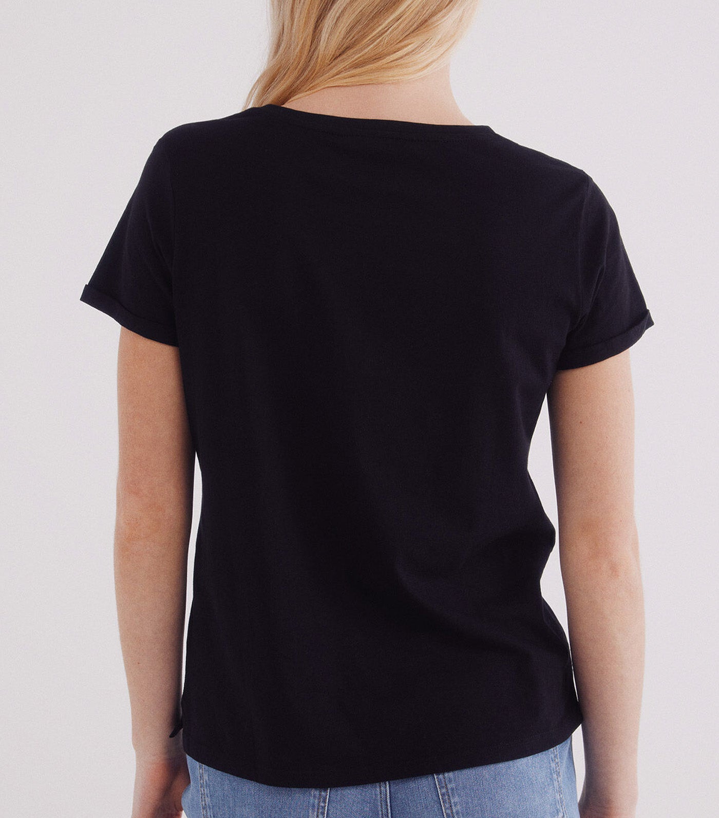 Basic Rolled-up Sleeve T-Shirt