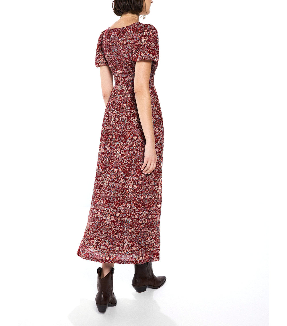 Springfield Honeycomb Midi Dress Wine | Rustan's