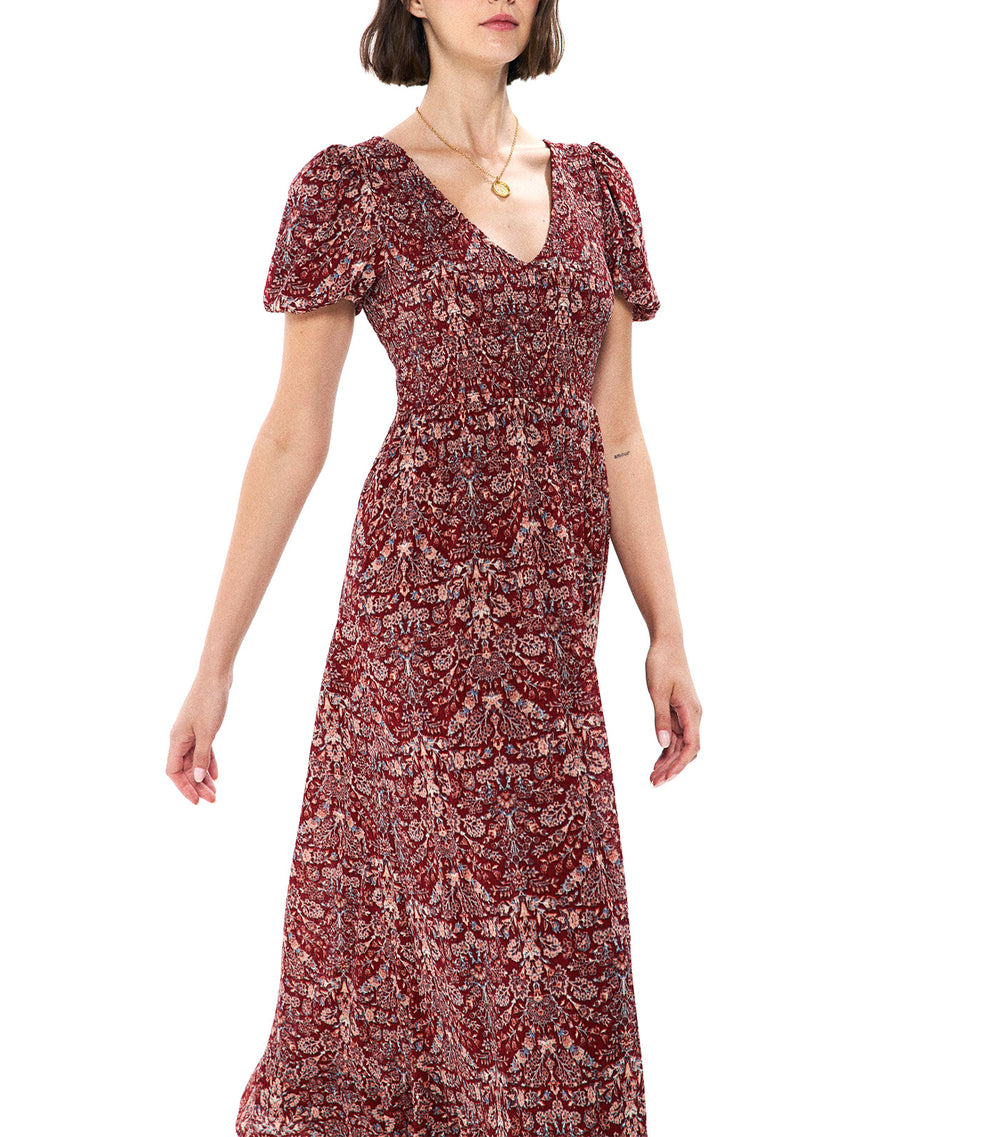 Springfield Honeycomb Midi Dress Wine | Rustan's
