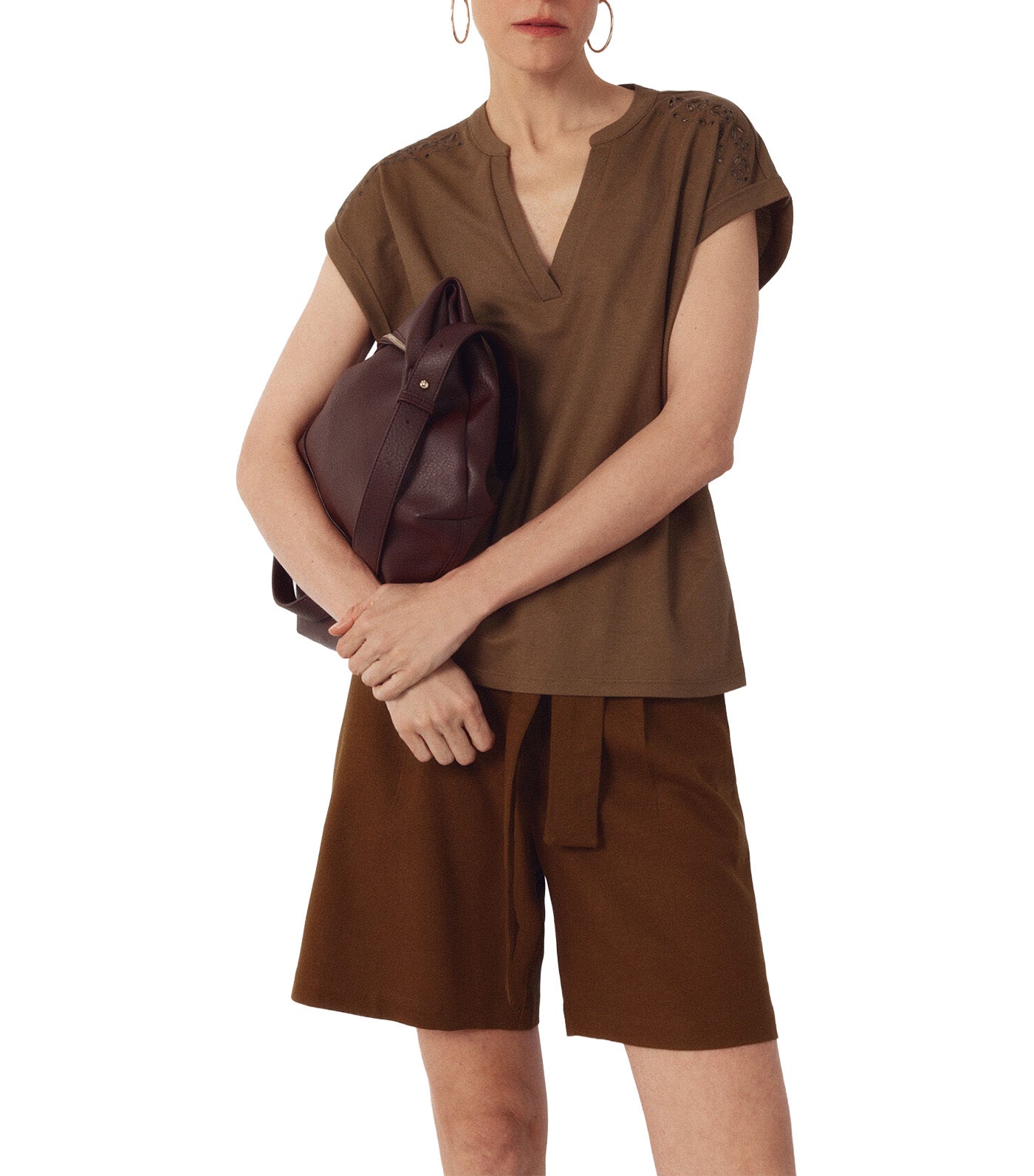 Stretch Piqué Polo with Embroidered Detail