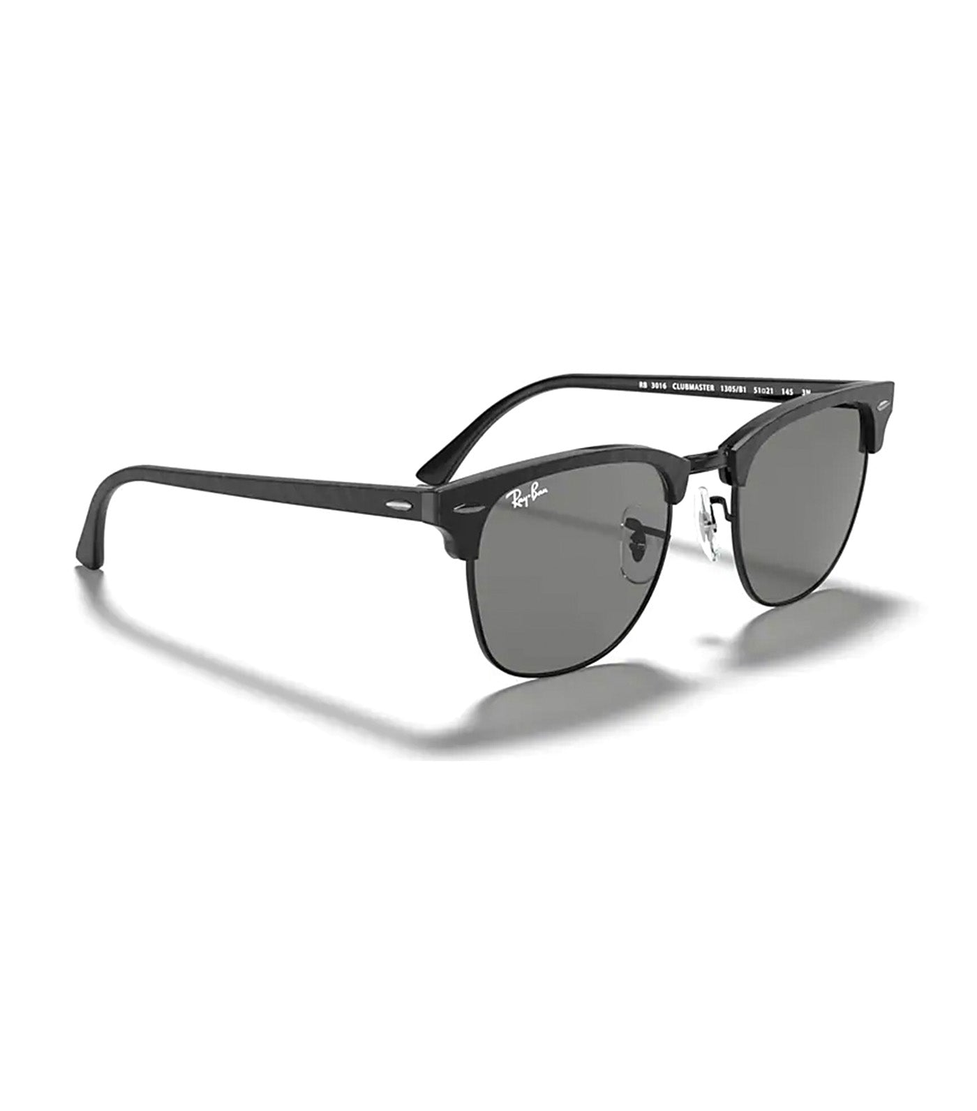 Clubmaster Marble 51 Sunglasses Black