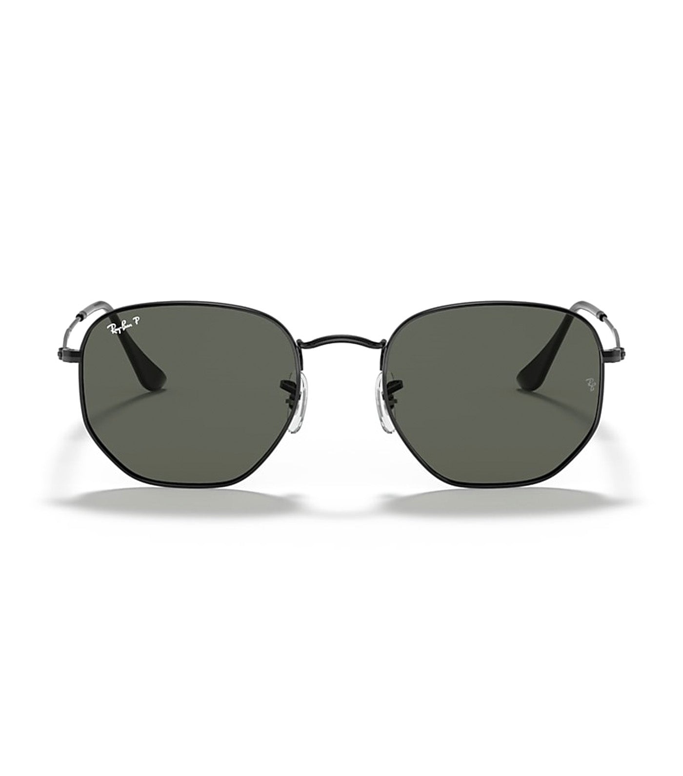 Hexagonal Flat Lenses Sunglasses 54 Black