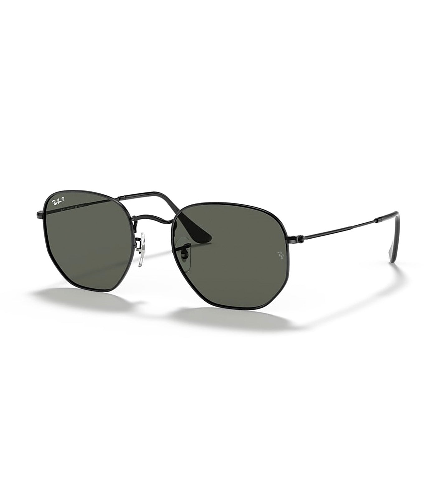 Hexagonal Flat Lenses Sunglasses 54 Black