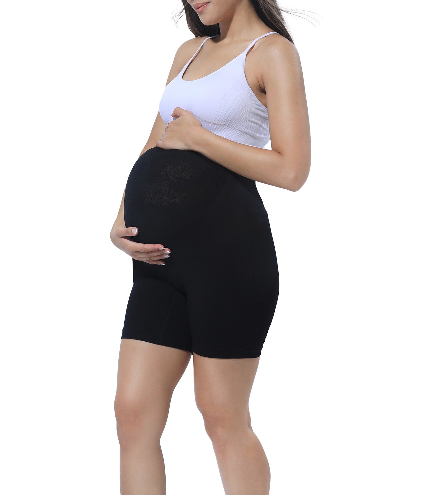 Maternity Lift and Support Biker Shorts - Black