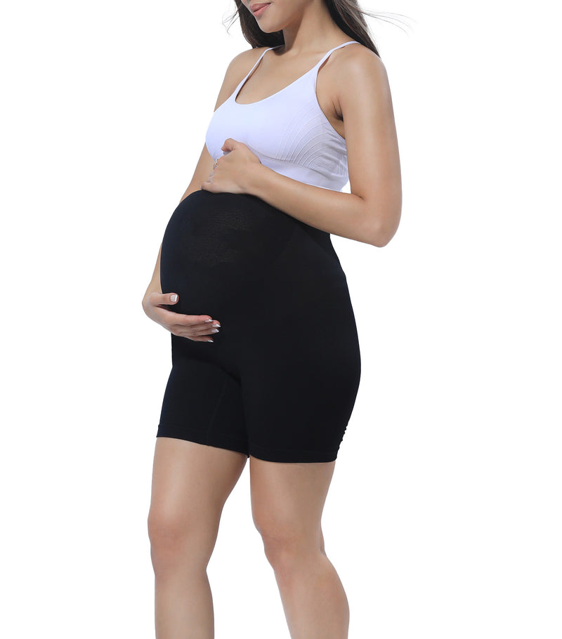 Carry-on Baby Maternity Lift and Support Biker Shorts - Black | Rustan's