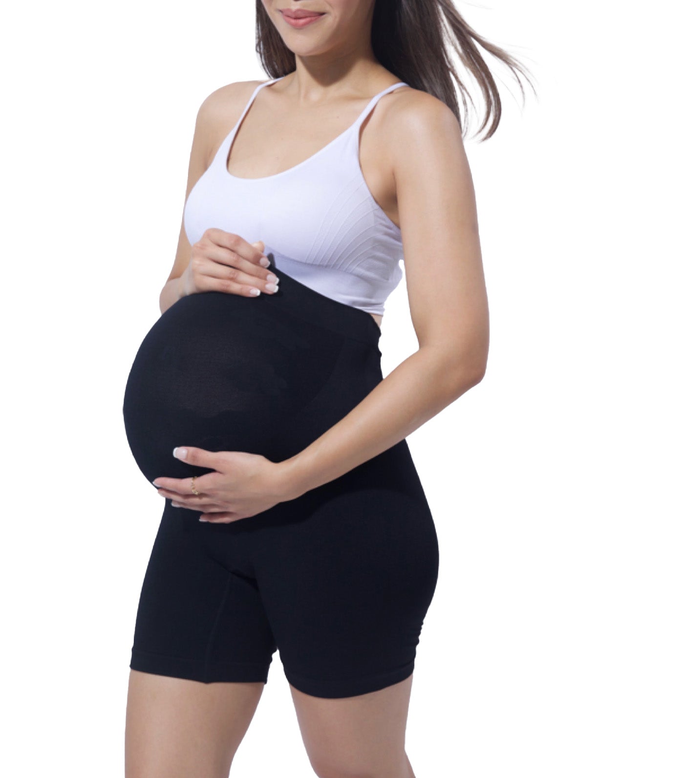 Maternity Lift and Support Biker Shorts - Black