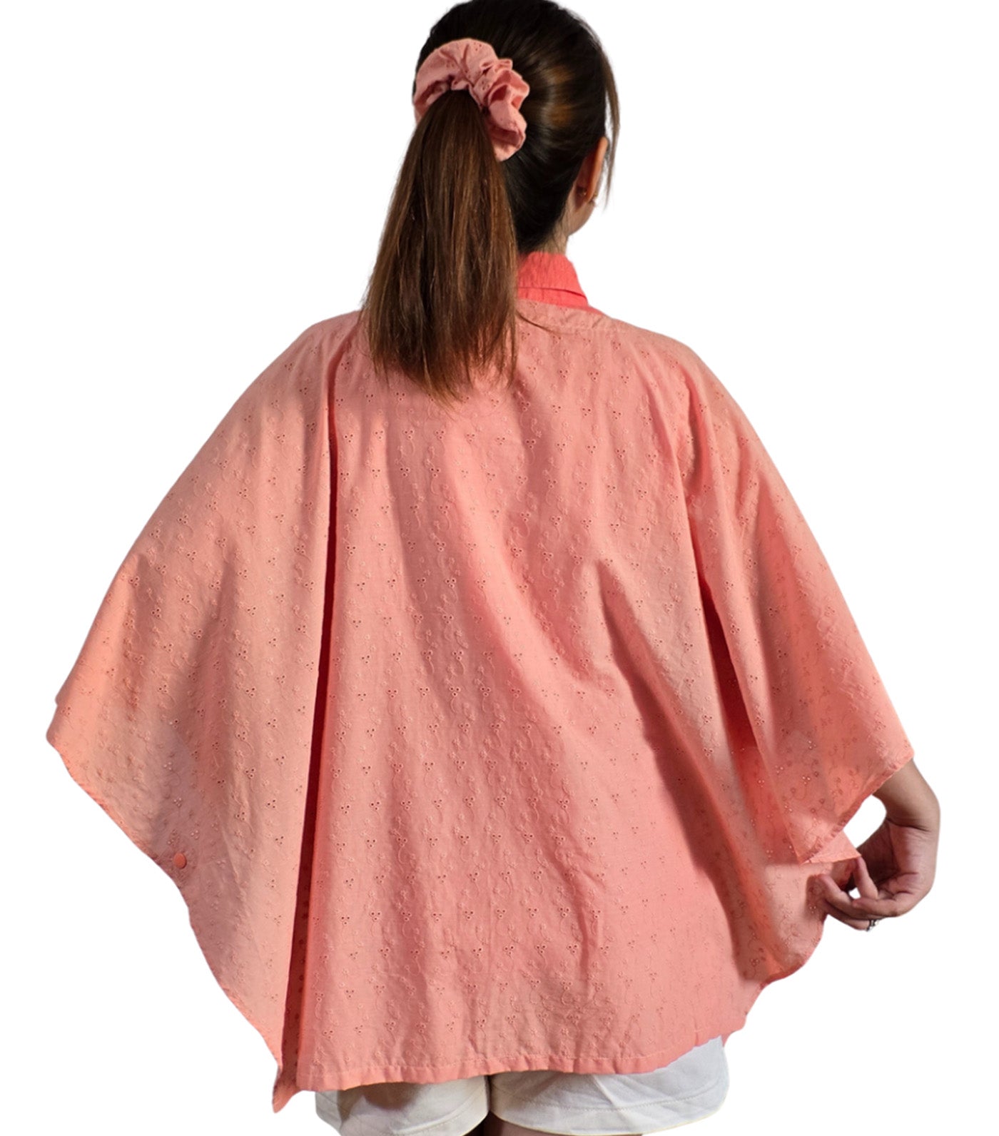 Poncho Nursing Cover with Stiffener Long Sleeves Eyelet