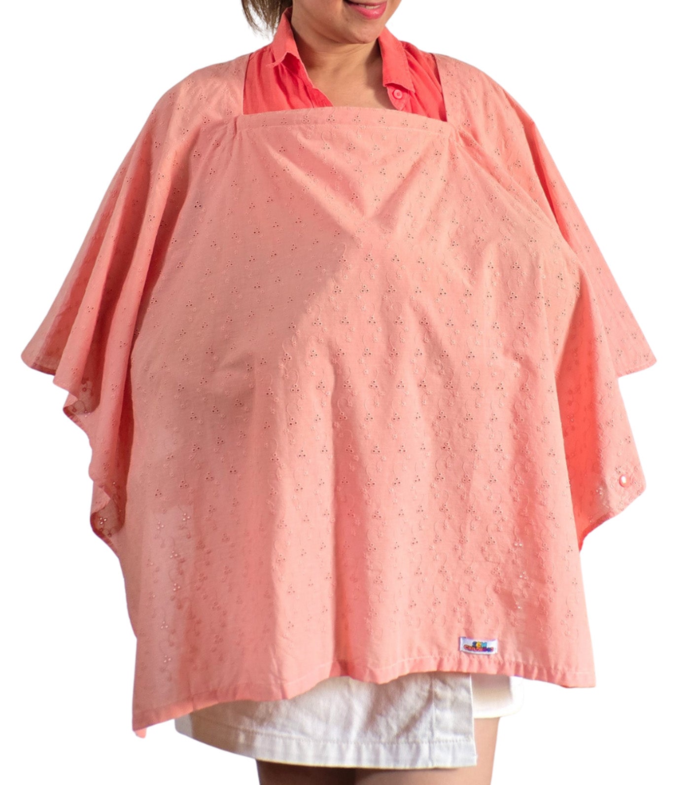 Poncho Nursing Cover with Stiffener Long Sleeves Eyelet
