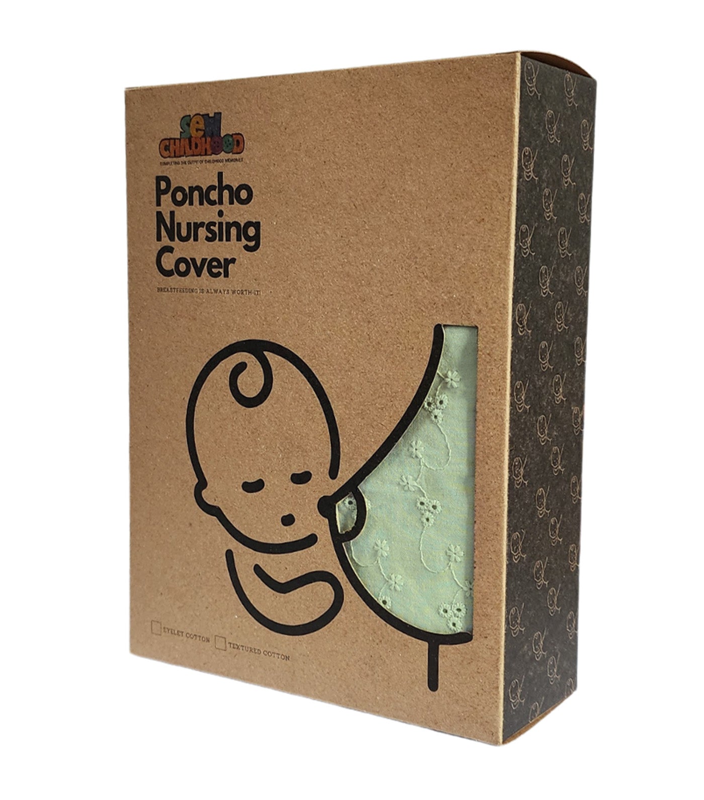 Poncho Nursing Cover with Stiffener Long Sleeves Eyelet