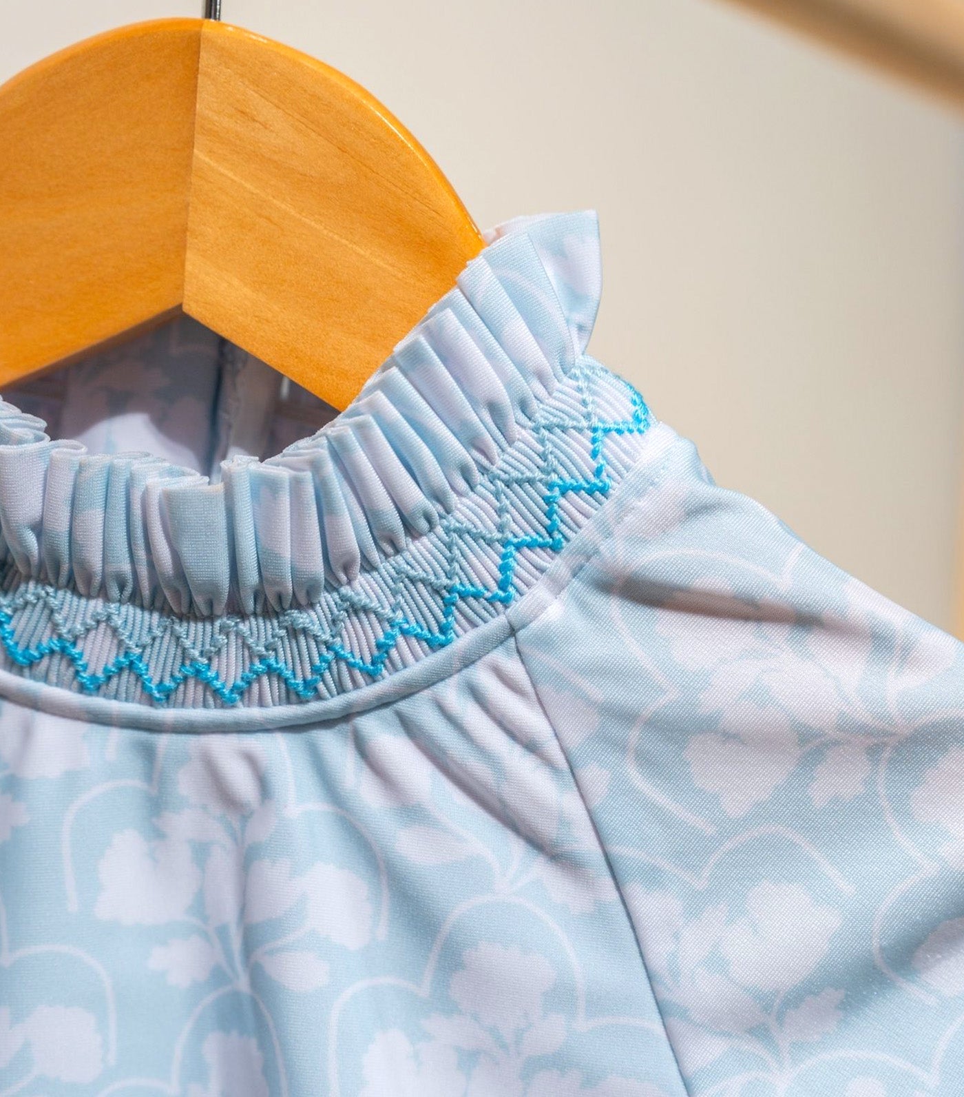 Clara One Piece Long-Sleeved Swimsuit Blue Floral