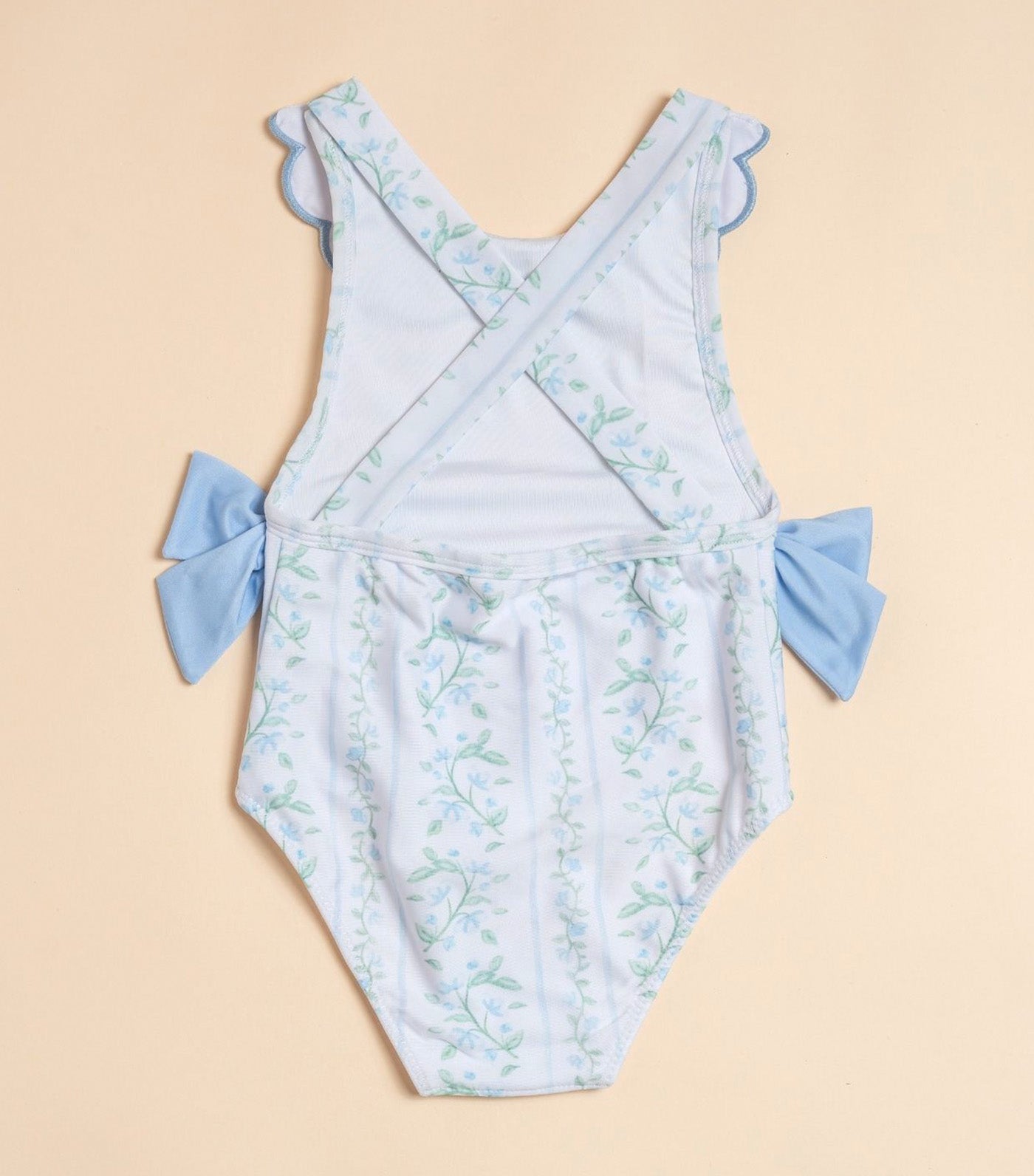 Stefanie Collared One Piece Swimsuit Bluebell Stripes