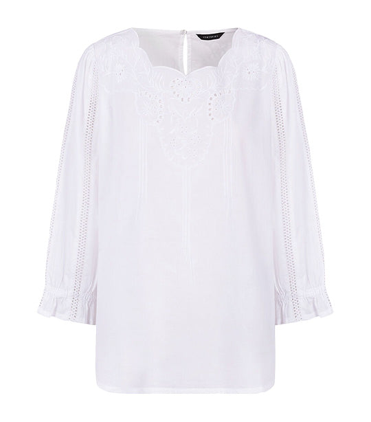 Embroidered Blouse White