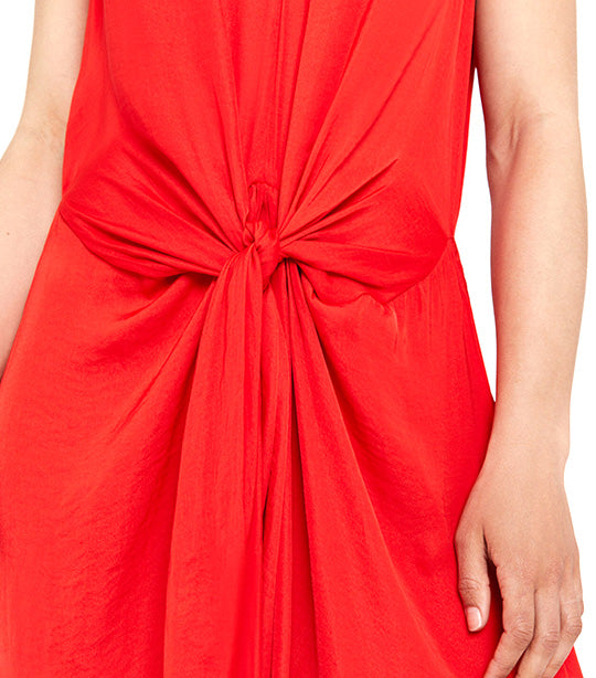 Sustainable Satin Dress Red