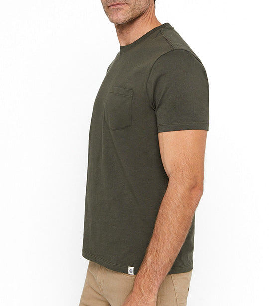 Basic Pocket T-Shirt Dark Khaki