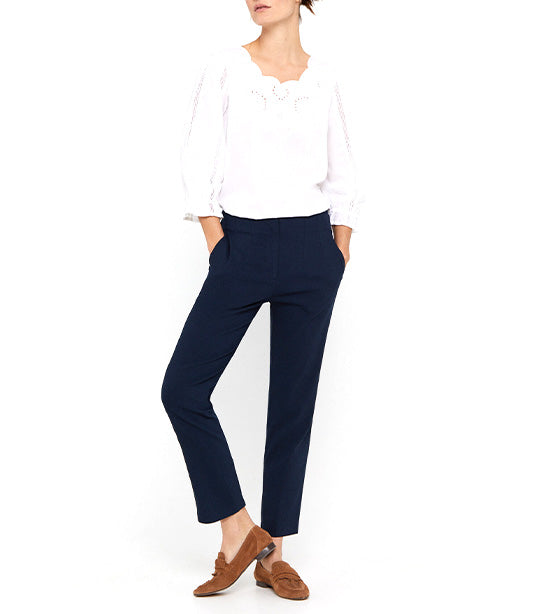 Skinny-fit Trousers Navy