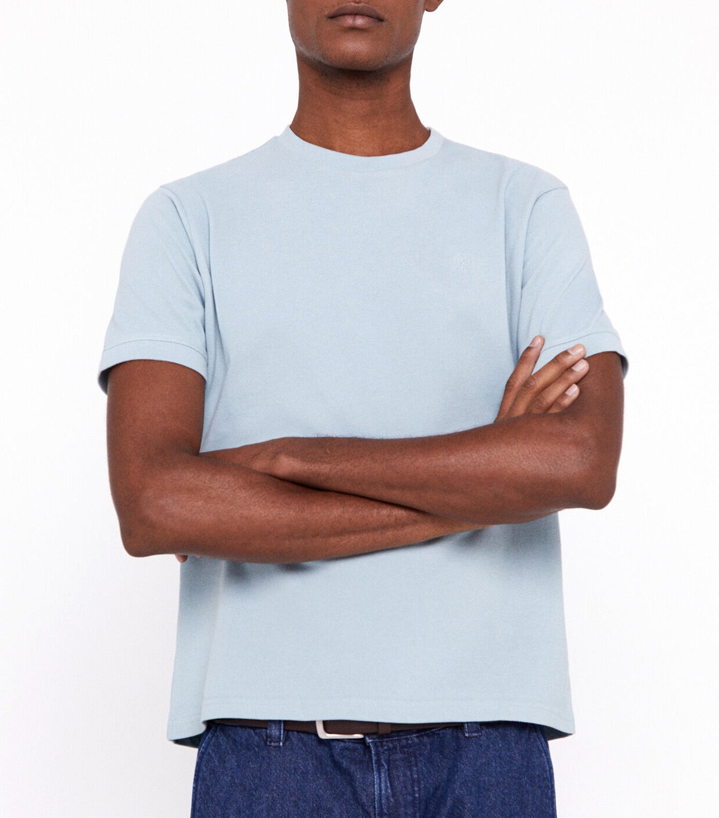 Basic Piqué T-Shirt Blue