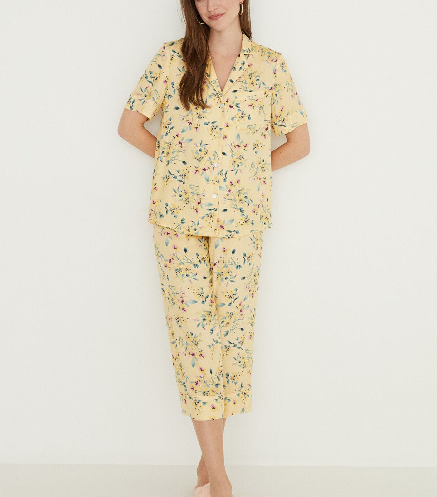 Classic Floral Pyjamas Yellow