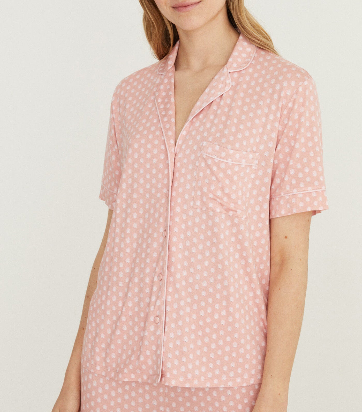 Classic Capri Length Pajamas Pink