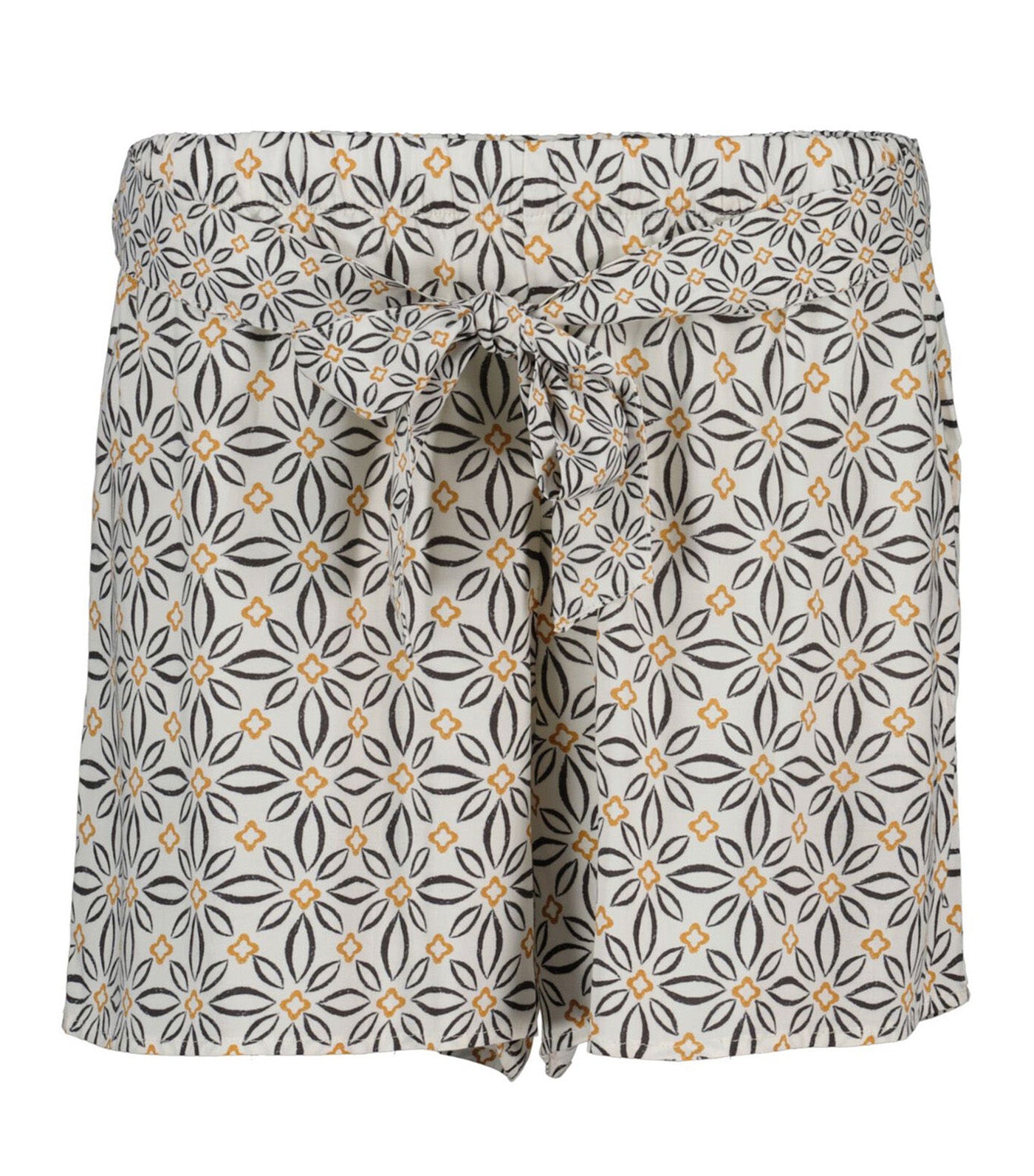 Floral Print Shorts with Tie Multicolor