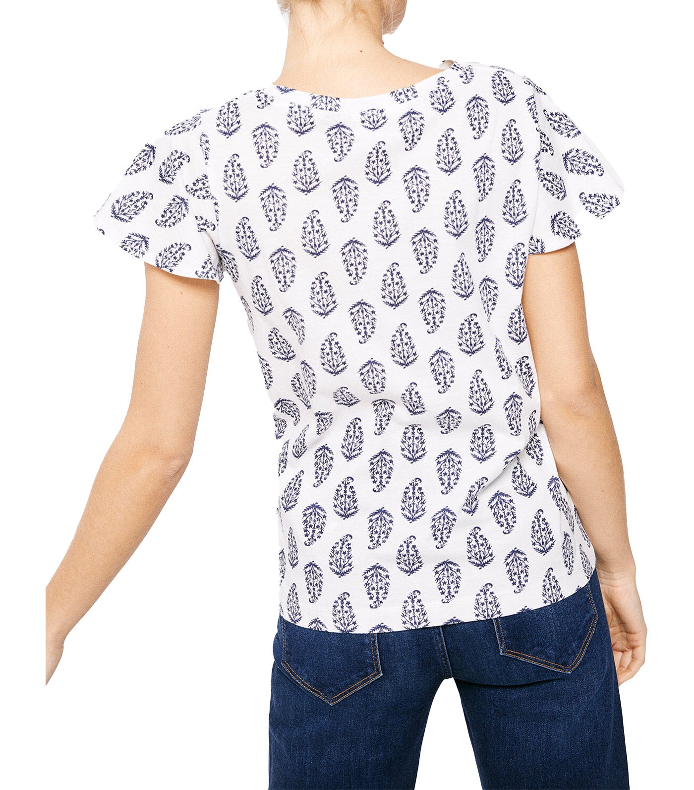 Printed T-Shirt with Flight Sleeve Gray