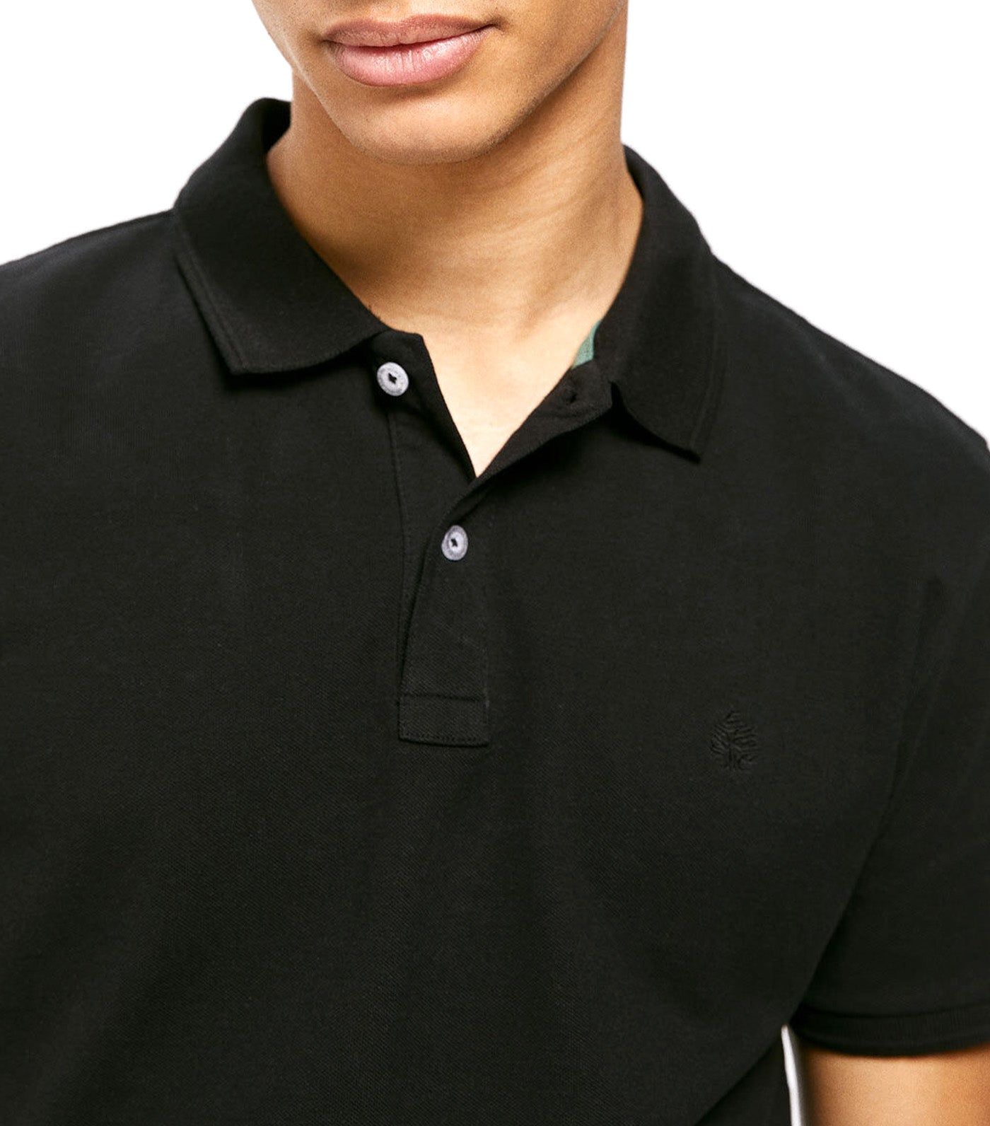 Springfield Essential Slim Fit Piqué Polo Shirt Black | Rustan's