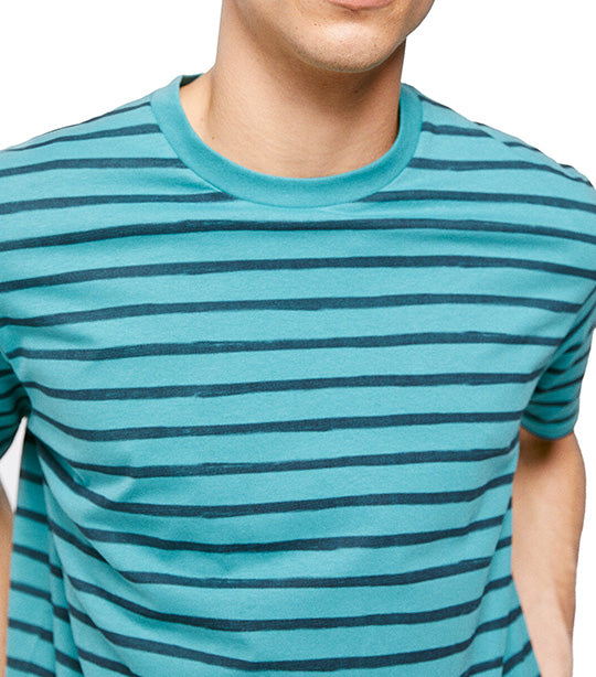 Watercolor Stripe T-Shirt Blue