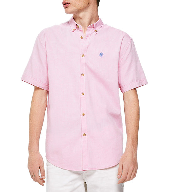Color Structured Shirt Pink