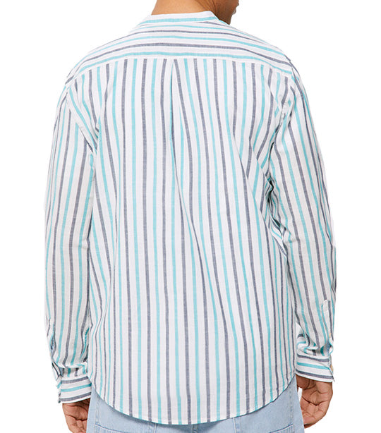 Light Mandarin Shirt Multi Stripe