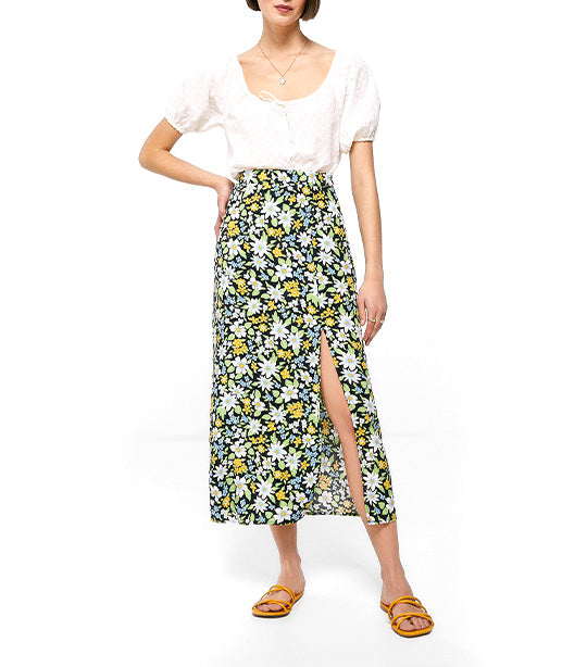 Printed Midi Skirt Multi