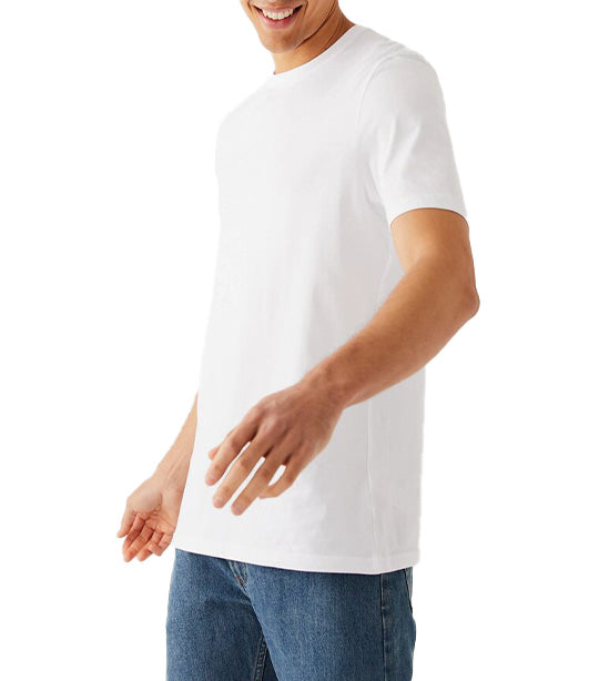 3 Pack Pure Cotton Crew Neck T-Shirts White