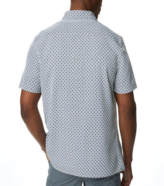 Geometric Print Shirt White Mix