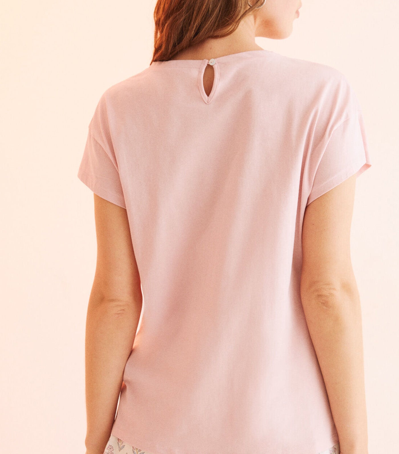 Short Pajamas With Knotted Back Pink