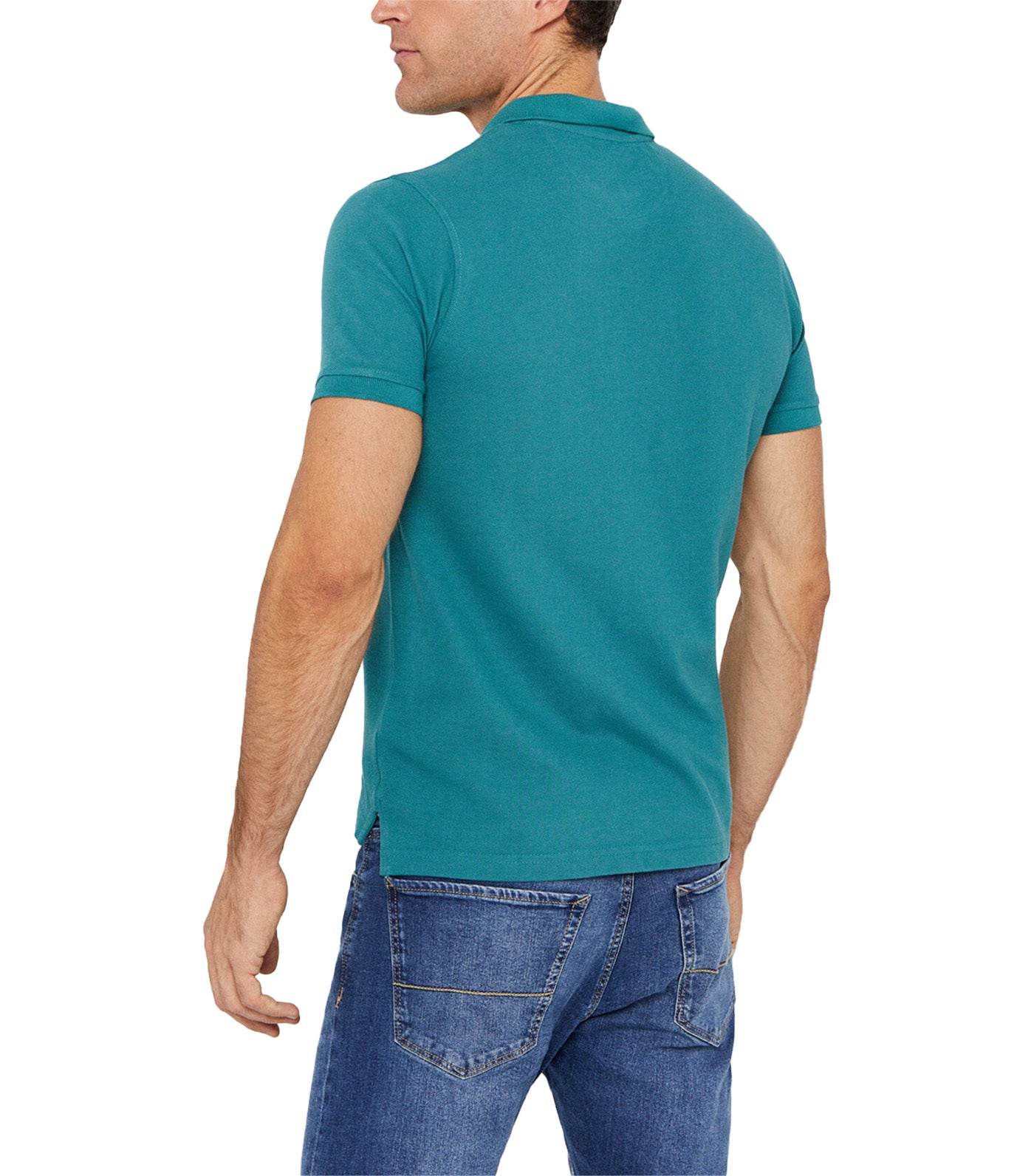 Logo Pique Polo Shirt Turquoise