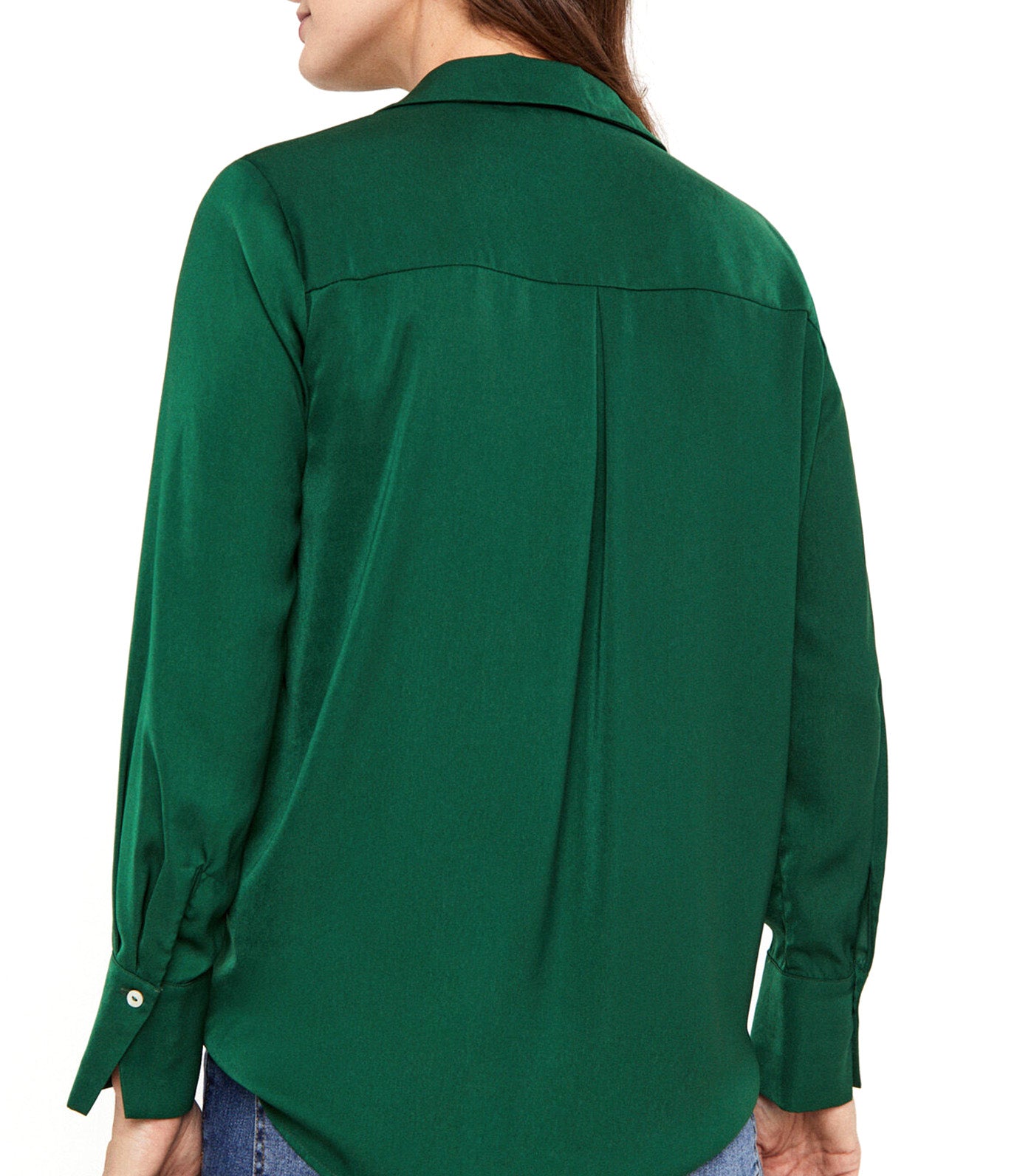 Satin Shirt Green