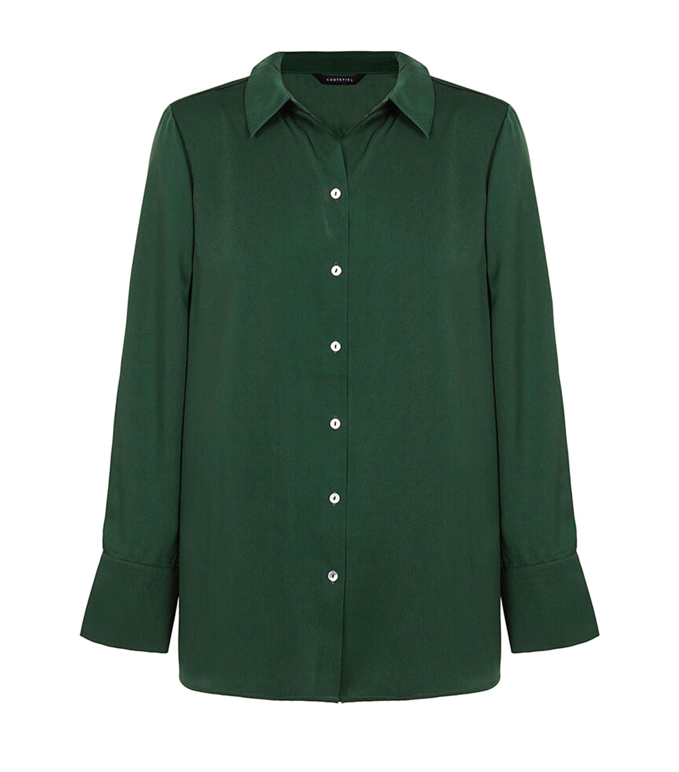 Satin Shirt Green