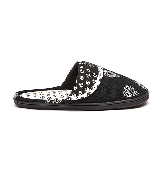 Black bandana online slippers