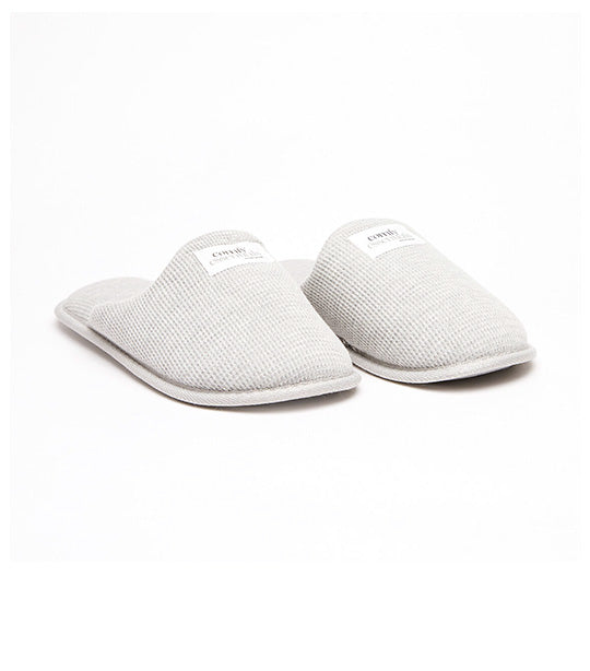 Textured Slippers Grey