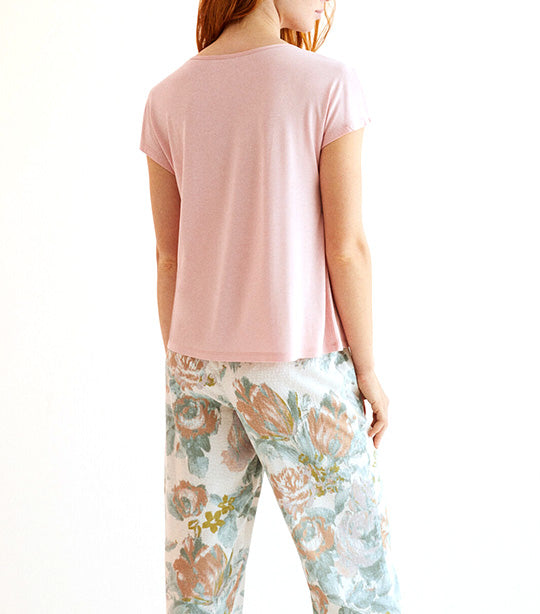 Long Printed Pyjamas Pink