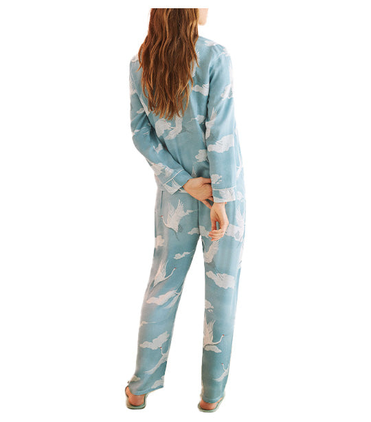 Classic Long Pyjamas Blue Print