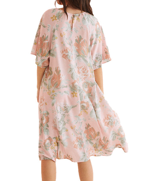 Long Printed Nightgown Pink