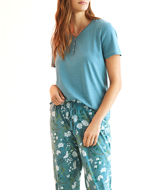 Printed Pyjamas Turquoise