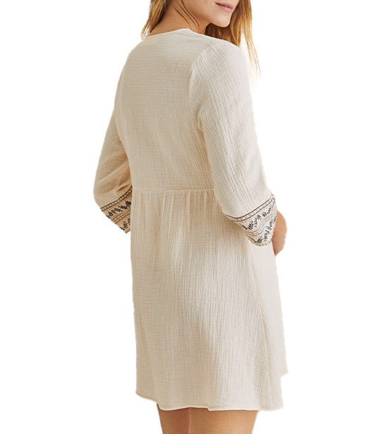 Short Tunic Dress Ivory