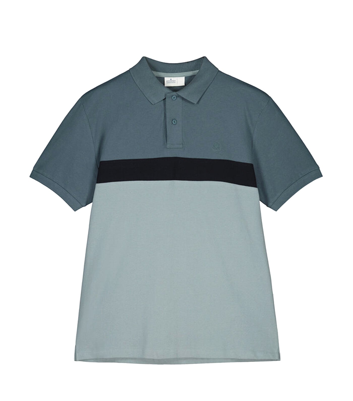 Color Block Piqué Polo Shirt Blue