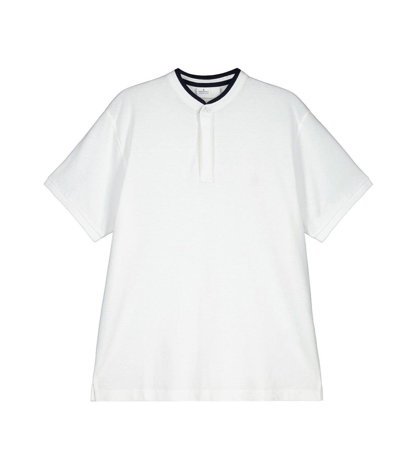 Slim Mandarin Polo Shirt White
