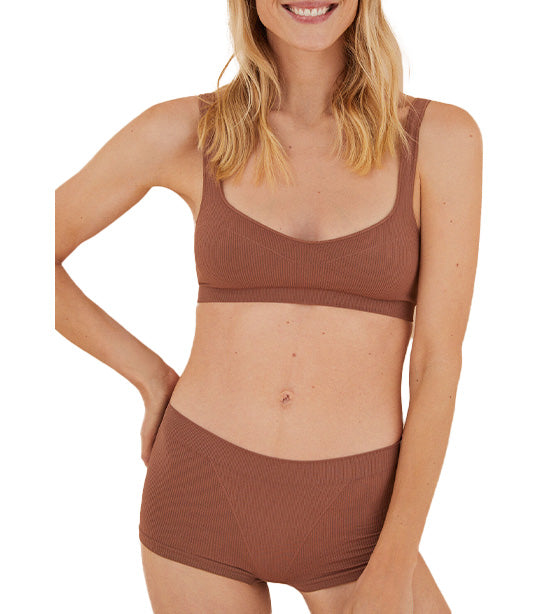 Seamless Multi-Position Top Brown