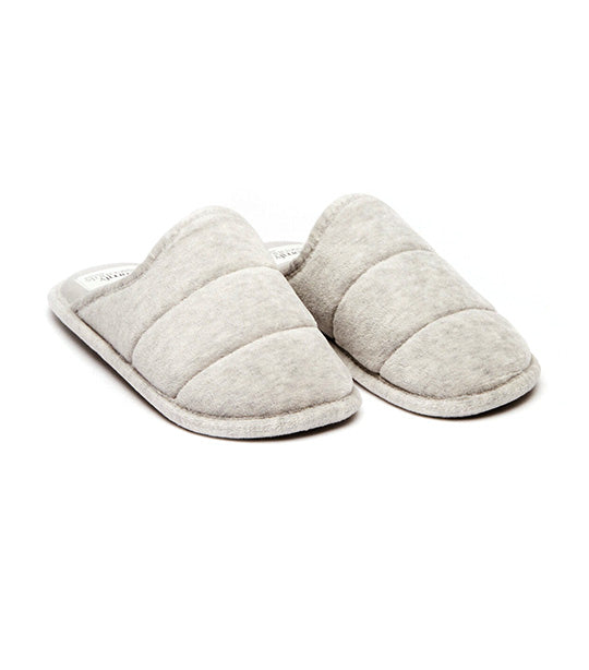 Padded House Slippers Gray