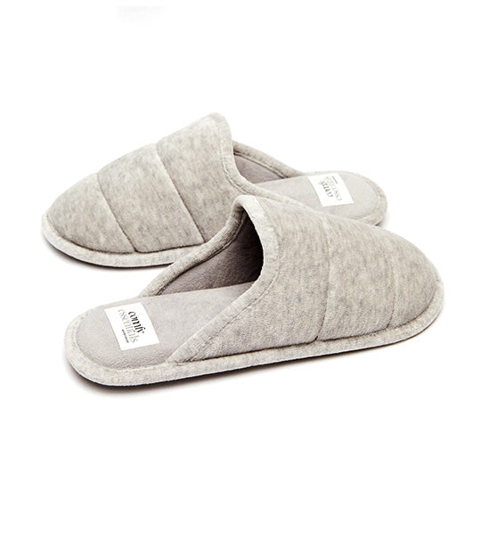 Padded House Slippers Gray