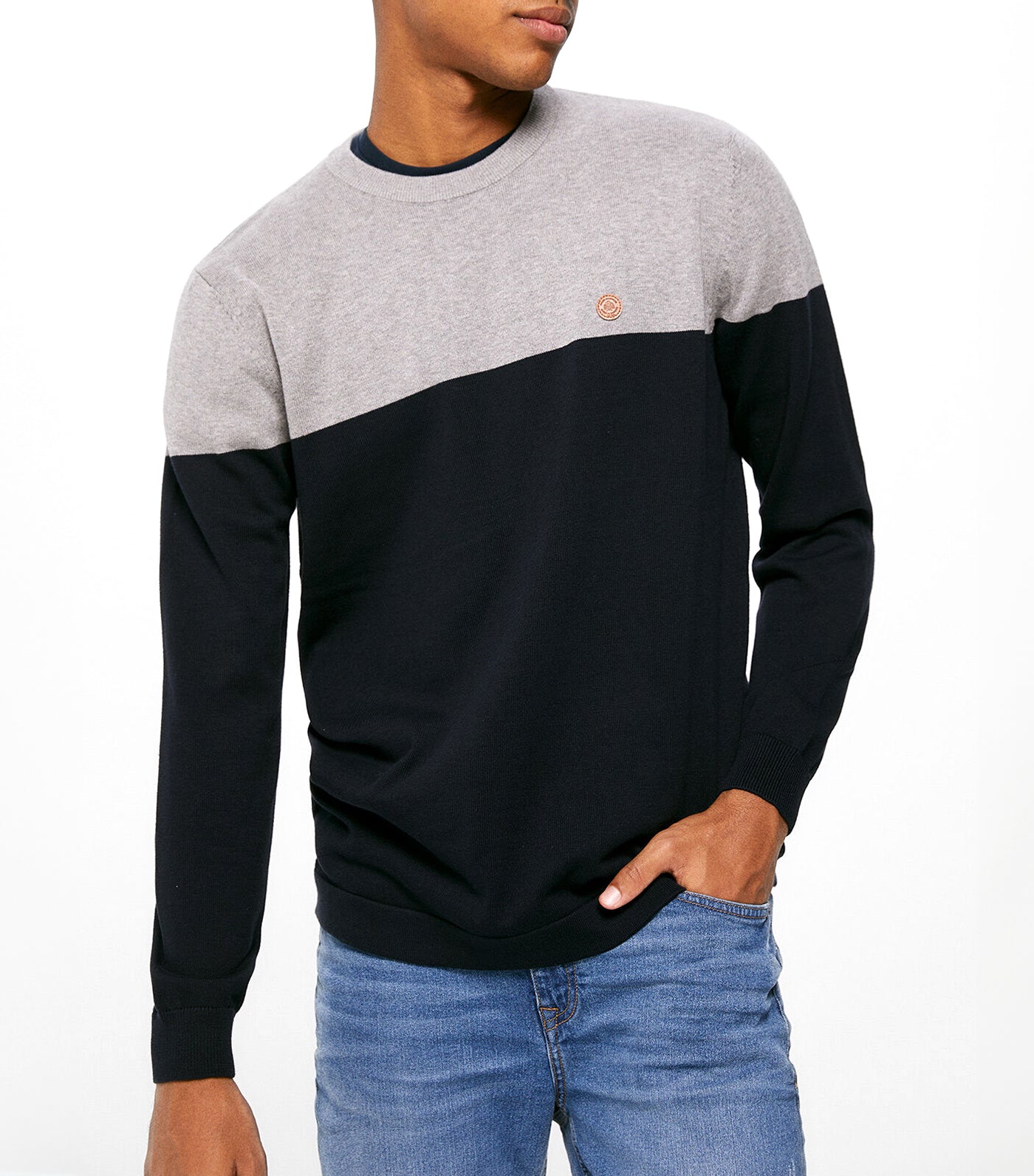 Basic Block Sweater Black