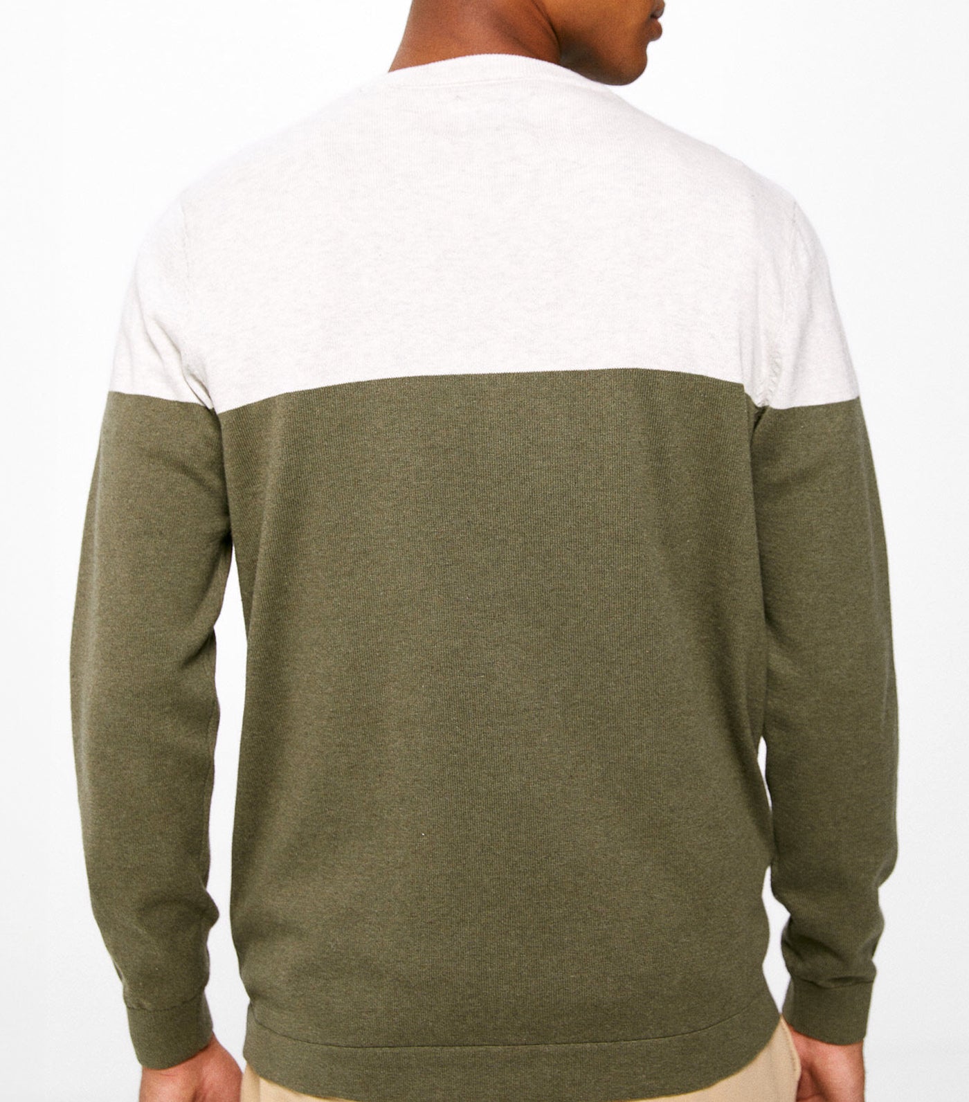 Basic Block Sweater Dark Khaki